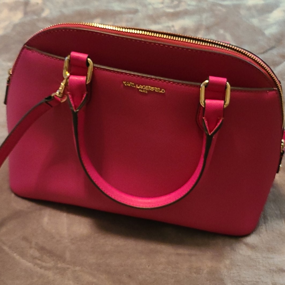 KARL LAGERFELD hot pink purse